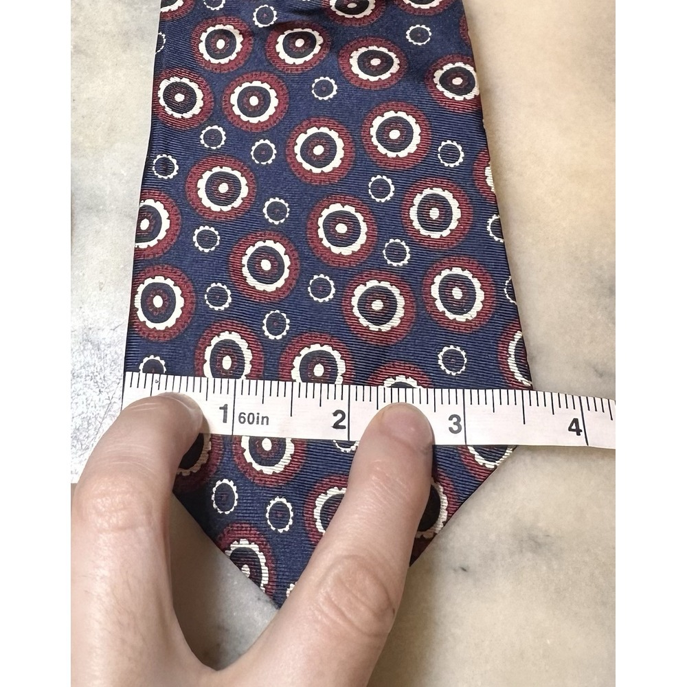 Hardy Amies London Vintage 100% Silk Geometric Tie - Picture 5 of 5
